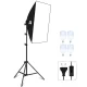 Puluz PU5071EU studijas komplekts ar 50x70cm softboksu, statīvu un 4 LED spuldzēm