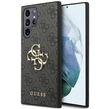 Guess 4G Big Metal Logo vāciņš Samsung Galaxy S23 Ultra pelēks