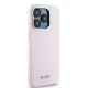 DKNY iPhone 14 Pro vāciņš Liquid Silicone Small Metal Logo MagSafe, rozā