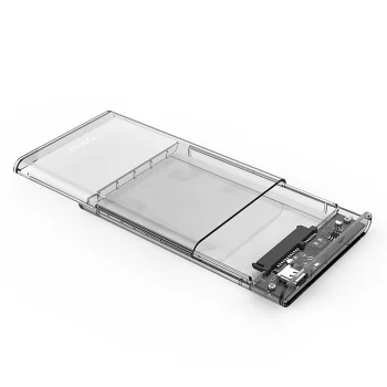 Ārējais diska korpuss 2.5" HDD/SSD Orico 2139C3, USB-C, 5 Gb/s, caurspīdīgs
