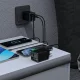 Dudao A67EU GaN tīkla lādētājs 67W ar iebūvētu USB-C kabeli, melns
