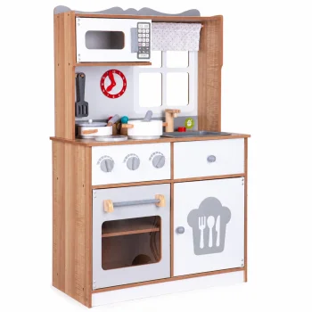 Ecotoys 7253 koka rotaļu virtuve ar piederumiem