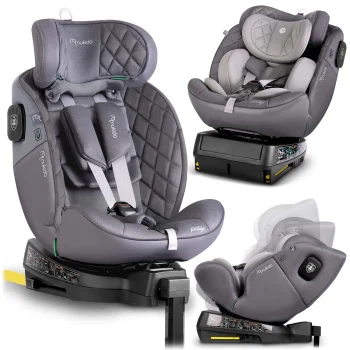 Nukido Prestige Line bērnu autokrēsliņš, 0-36 kg, Isofix, pelēks