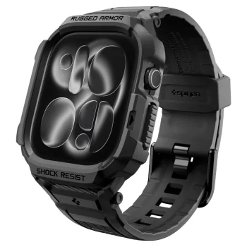 Spigen Rugged Armor Pro Apple Watch 42 mm siksniņa ar vāciņu, Matte Black