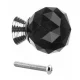 Mēbeļu Rokturis Furnitūra Kristāla Bumba, Melns | Furniture Handle Knob Crystal Ball