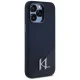 Karl Lagerfeld Silicone Shadow Metal Initial MagSafe vāciņš iPhone 15 Pro, melns