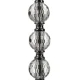 Svečturu komplekts Ruhhy 22314, 3 gab. (28, 34.3, 40.9 cm), sudraba / caurspīdīgs