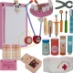 Koka Rotaļu Daktera Ārsta Piederumu Komplekts | Pretend Play Doctor Kit for Kids