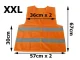 Oranža brīdinošā atstarojošā veste ar līplenti, izmērs XXL