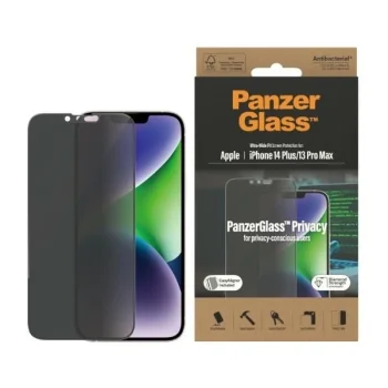 PanzerGlass Ultra-Wide Fit rūdīts stikls ar antibakteriālu aizsargstiklu un pozicionēšanas ierīci iPhone 14 Plus...