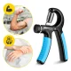 Regulējams rokas espanders 4FIZJO 10-40 kg, melns un zils
