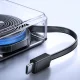 Ārējais akumulators Joyroom JR-PR1 10000 mAh 22.5W ar iebūvētu USB-C kabeli, melns
