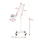 Kosmetoloģiskā LED lampa ar palielināmo stiklu S4 ar statīvu, baltā | Cosmetology magnifying lamp