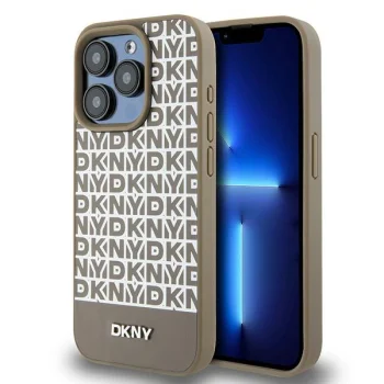 DKNY iPhone 15 Pro Max vāciņš HC MagSafe Repeat Pattern, melns