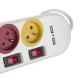 Maclean MCE229 W Pagarinātājs, 4 ligzdas, 2xUSB, 1.5m, Balts