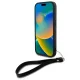 DKNY Wrist Strap Stock Logo iPhone 16 vāciņš ar rokas siksniņu, melns