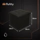 Ruhhy salokāms pufs ar kasti, 38x38x38 cm, melns