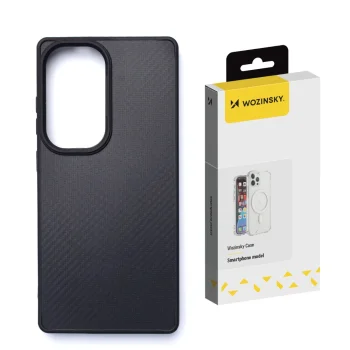 Wozinsky Carbon Fiber vāciņš ar MagSafe priekš Samsung Galaxy S25+, melns