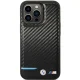 BMW iPhone 13 Pro Max vāciņš Leather Carbon, melns