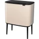 Atkritumu šķirošanas tvertne Brabantia Bo Touch Bin, 3 x 11 l, Soft Beige