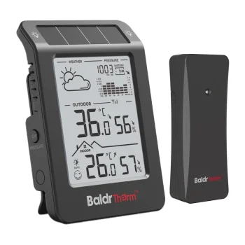 BALDRTHERM B0596WT2H2P-V1 meteoroloģiskā stacija, melna