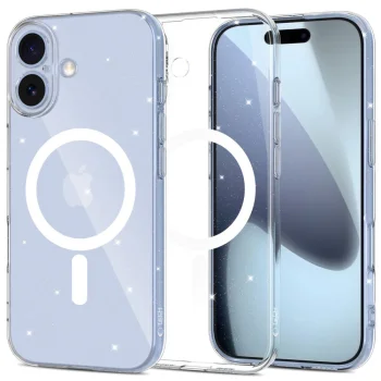 Tech-Protect iPhone 17 vāciņš FlexAir MagSafe, caurspīdīgs ar spīdumiem