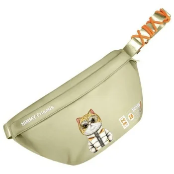 Nimmy Crossbody Cool&Cute 2.0 Cat pleca soma, Khaki