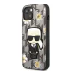 Karl Lagerfeld iPhone 13 vāciņš Monogram Iconic Karl Grey
