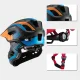 Bērnu veloķivere Rockbros TT-32SOBL-S ar noņemamu zoda aizsargu, S (48-52 cm), melna/oranža