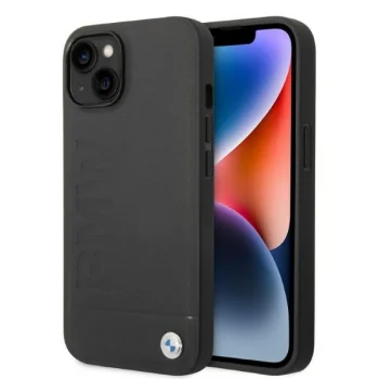 BMW Signature Logo Imprint MagSafe vāciņš iPhone 14 Plus - Melns