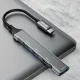 Dudao A16T 4-in-1 USB-C uz 4x USB-A sadalītājs, Melns