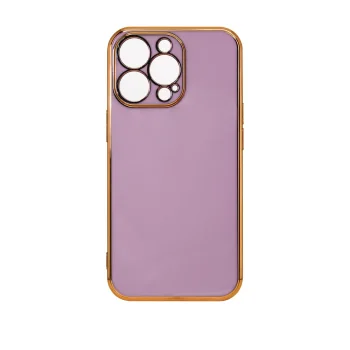Vāciņš Xiaomi Redmi Note 11 ar zelta apmali Lighting Color Case, violets