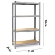 Plonos PL-700 metāla noliktavas plauktu komplekts, 2 gab., 150 x 75 x 30 cm