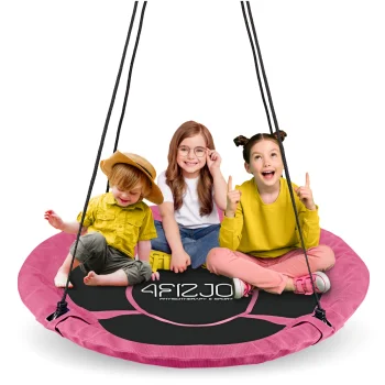 4FIZJO bērnu dārza šūpoles Putna ligzda 120 cm, rozā