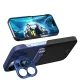 Vāciņš Samsung Galaxy S23 Leather Stand Case ar karšu kabatu un statīvu, zils