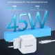 Choetech 45W GaN USB-C lādētājs ar PD, QC 3.0 un PPS, balts