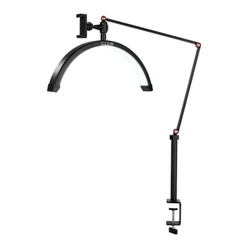 Glow MX3 kosmētikas lampa stiprināšanai pie galda, melna