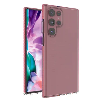 Vāciņš Samsung Galaxy S22 Ultra Spring Case, 1 mm, gaiši rozā