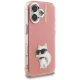 Karl Lagerfeld IML Aquarelle Choupette & Logo iPhone 16 vāciņš, rozā