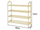 Apavu plaukts 4 līmeņi, zelta krāsā