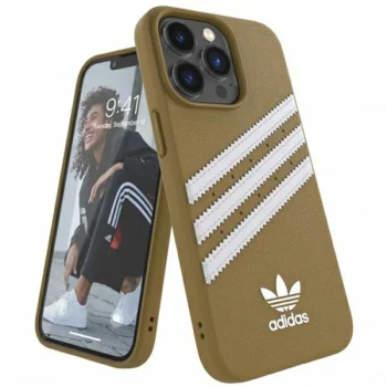 Adidas iPhone 13 Pro Max vāciņš OR Molded Case PU, bēšs / zelts