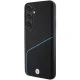BMW Samsung Galaxy S24 vāciņš Signature Leather Textured & Line MagSafe, melns