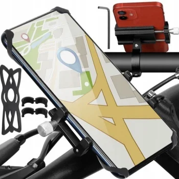 GUB G85 velosipēdu un motociklu telefona turētājs, melns