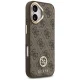 Guess 4G Strass Logo & Big Strap Metal Buttons MagSafe vāciņš iPhone 17, brūns