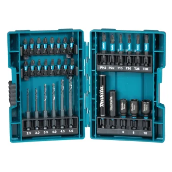 Makita B-66896 Impact Black uzgaļu un urbju komplekts, 32 gab.