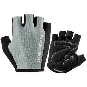 Rockbros S099GR riteņbraukšanas cimdi, M izmērs, pelēki