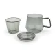 Tējas krūzes komplekts Bredemeijer Tea for one Livorno 350ml ar sietiņu, melns 165041
