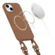Tech-Protect MagSafe iPhone 15 vāciņš MagNecklace ar aukliņu, brūns