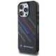BMW Motosport IML Random Stripes vāciņš iPhone 16 Pro Max telefonam, melns