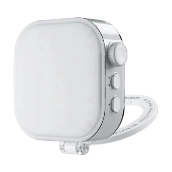 Telesin Ice Cube LED video un pašbilžu gaisma ar tālruņa turētāju P5-BGD-03